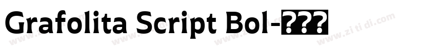 Grafolita Script Bol字体转换